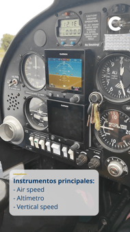 instrumentos principales aeronave dimond da20-c1 cesda piloto comercial